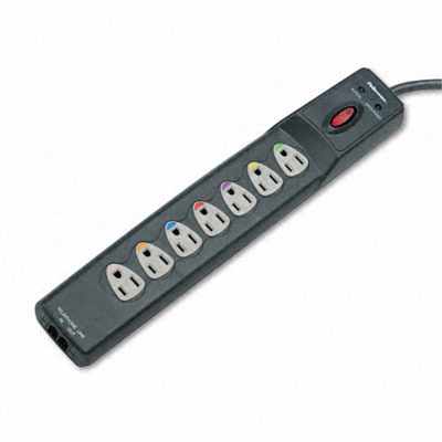 FELLOWES Power Guard Surge Protector w/Phone/DSL Protect, 7 Outlets, 6ft Cord